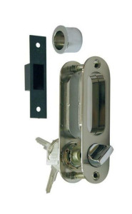 Ручка для раздвижной двери с механизмом A-K01/02-V1HH, ключ-завёртка, цвет никель