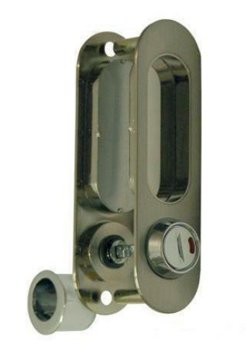 Ручка для раздвижной двери с механизмом A-K01/02-V2HH, с заверткой, цвет никель