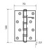 Петля универсальная с четырьмя подшипниками ADDEN BAU. 100X70X2.5 4BB ANTIC BRONZE (цвет АНТИЧНАЯ БРОНЗА)