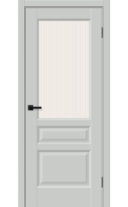 Межкомнатная дверь Неоклассик-35, со стеклом, цвет Grey Silk
